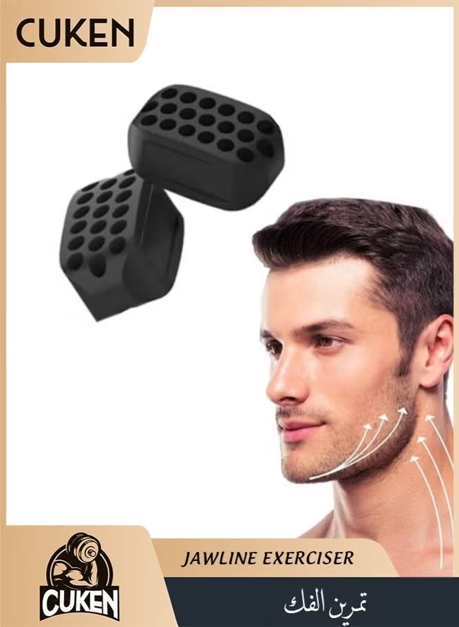 Cuken 2-Piece Black Jaw Exerciser Chisel Ball Chisel Jawline Exercise Ball For Facial Toner - Image 1